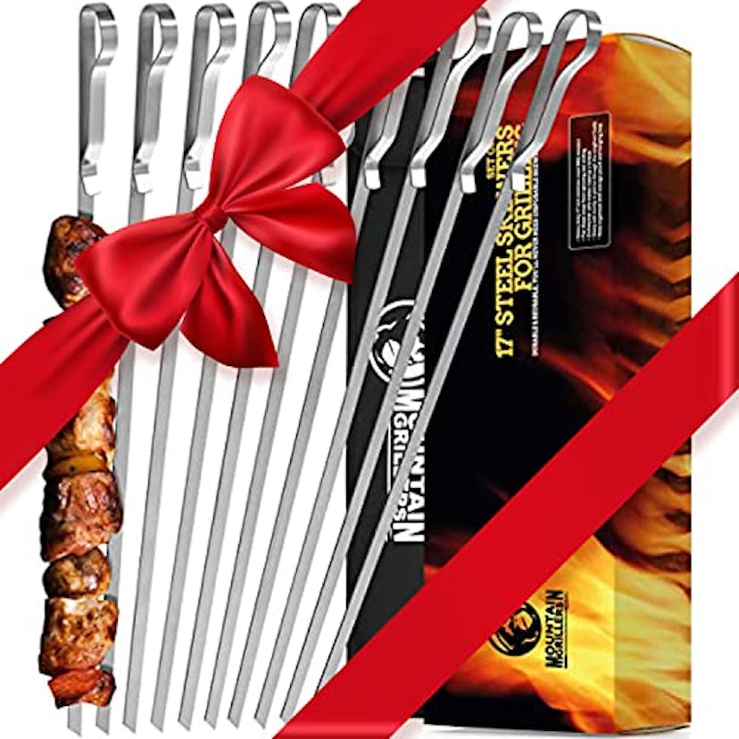 Mountain Grillers BBQ Grilling Kebabs With Storage Bag (10-Pack)