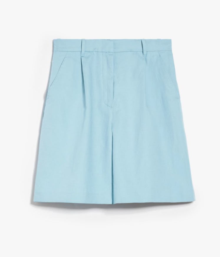 cyan blue bermuda shorts