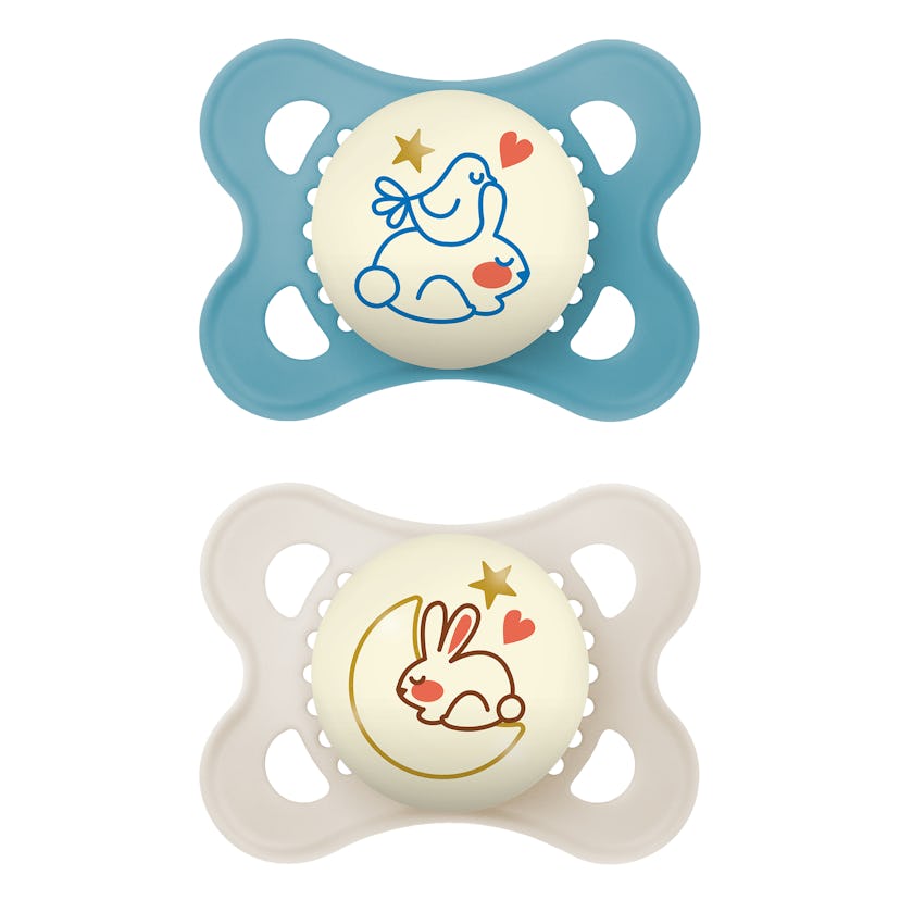 Original Night Pacifier, 0-6 Months,  2 pack, Assorted Colors