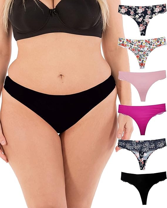 B2BODY No-Show Thongs (6-Pack)