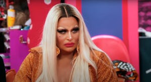 Roxxxy Andrews has to answer for almost snipping Angeria Paris VanMichaels in a new 'Drag Race All S...
