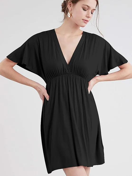 Lock and Love Short-Sleeve V-Neck Dress