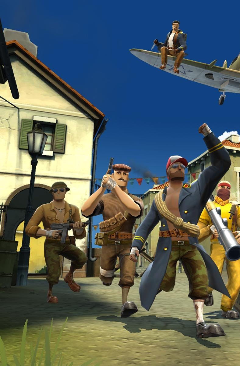 Battlefield's titular heroes charging into battle.