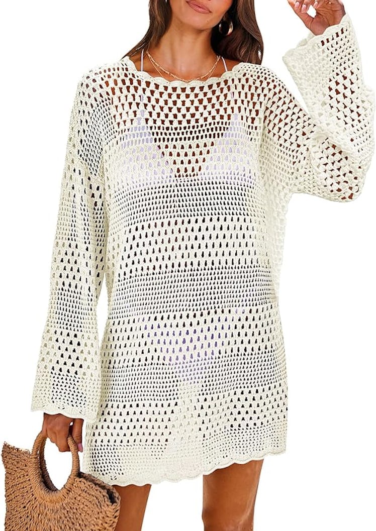 ANRABESS Crochet Swim Cover-Up