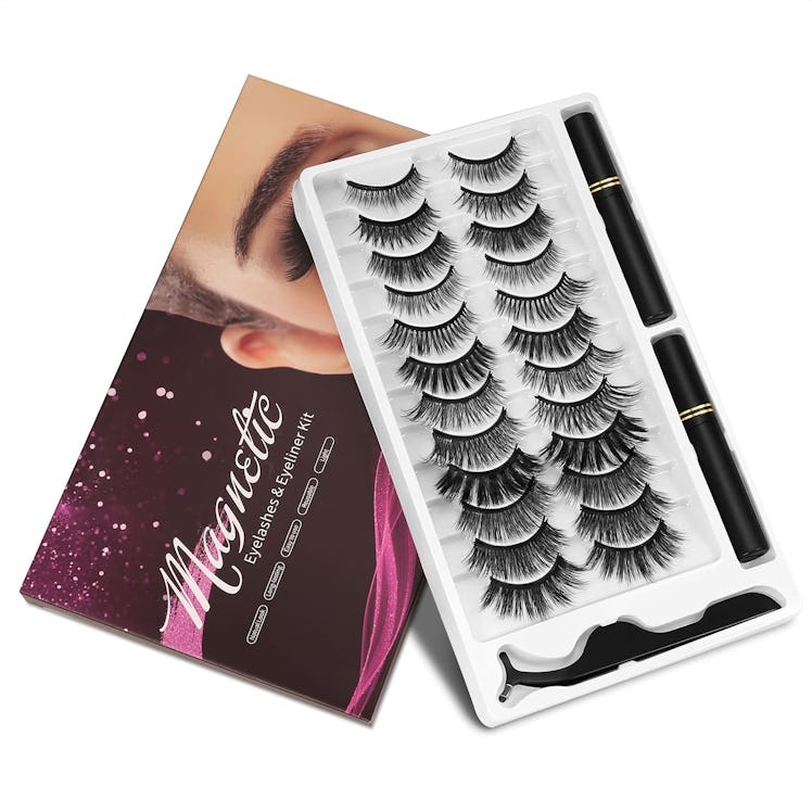 Katge Magnetic Eyelashes and Eyeliner Kit (12 Pairs)