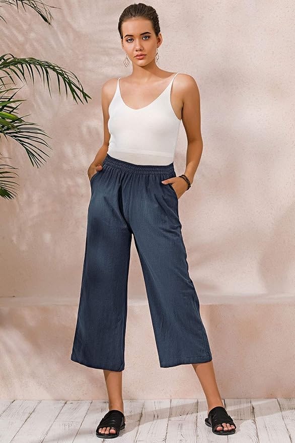 ECUPPER Cropped Cotton Trouser