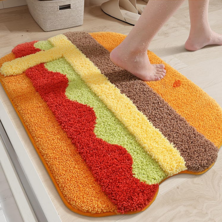 Color&Geometry Burger Bath Mat
