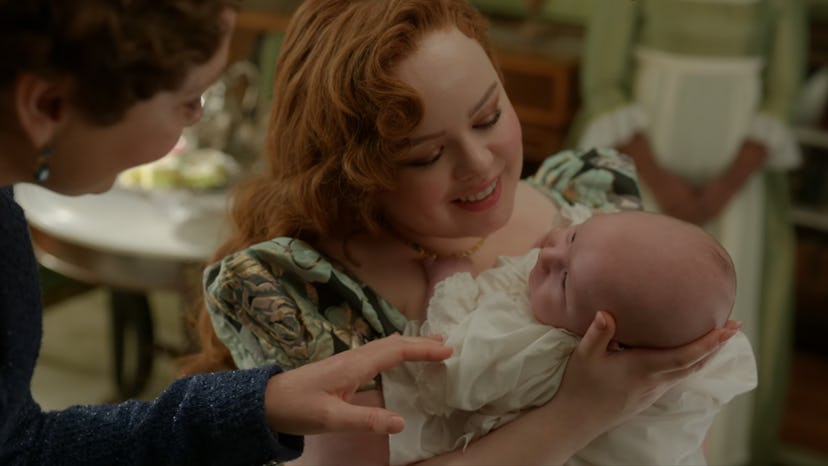 Colin and Penelope’s baby name could come from the Bridgerton books.