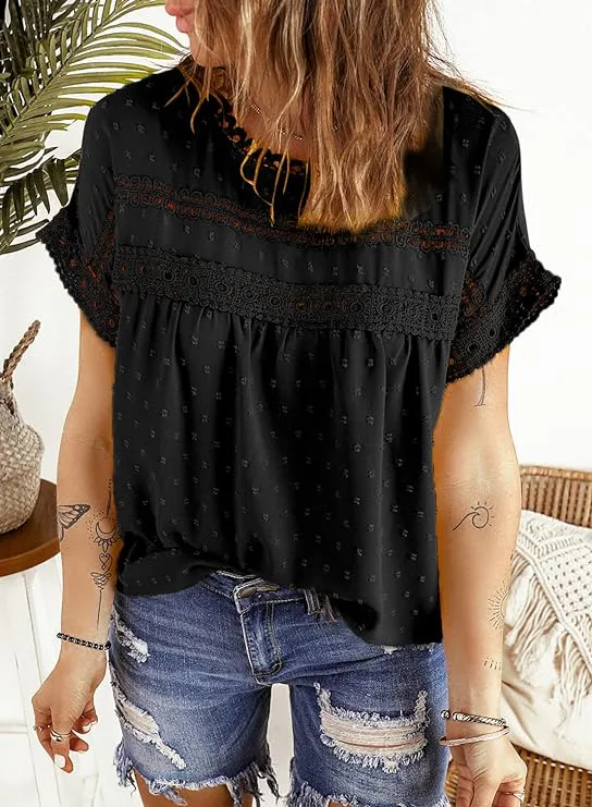 Dokotoo Hollowed-Out Short-Sleeve Shirt