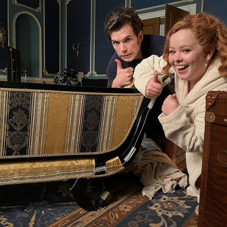 &lsquo;Bridgerton&rsquo; Season 3 stars Nicola Coughlan and Luke Newton broke a bed during filming.