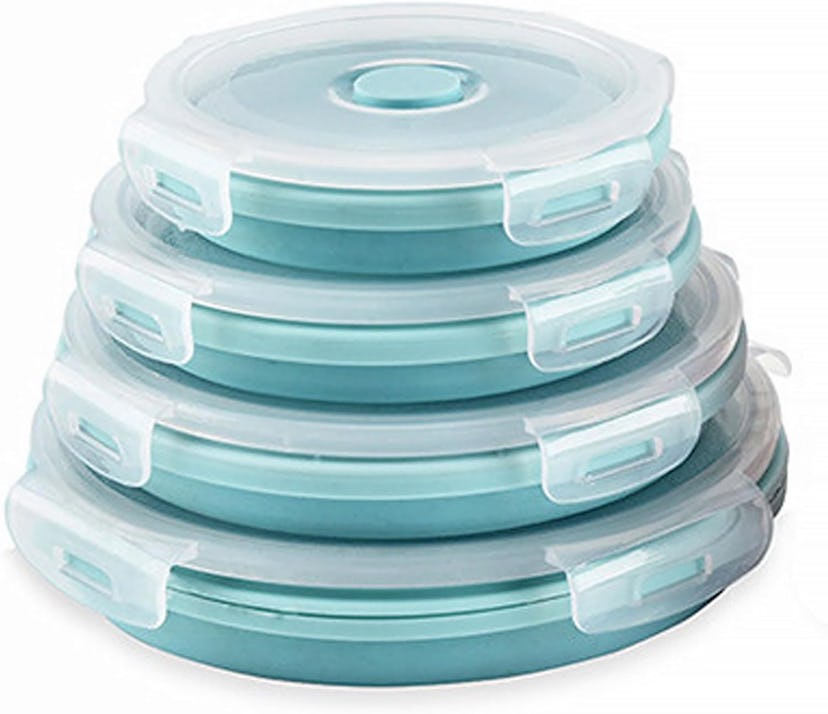 CARTINTS Silicone Collapsible Food Storage Containers (4 Containers)