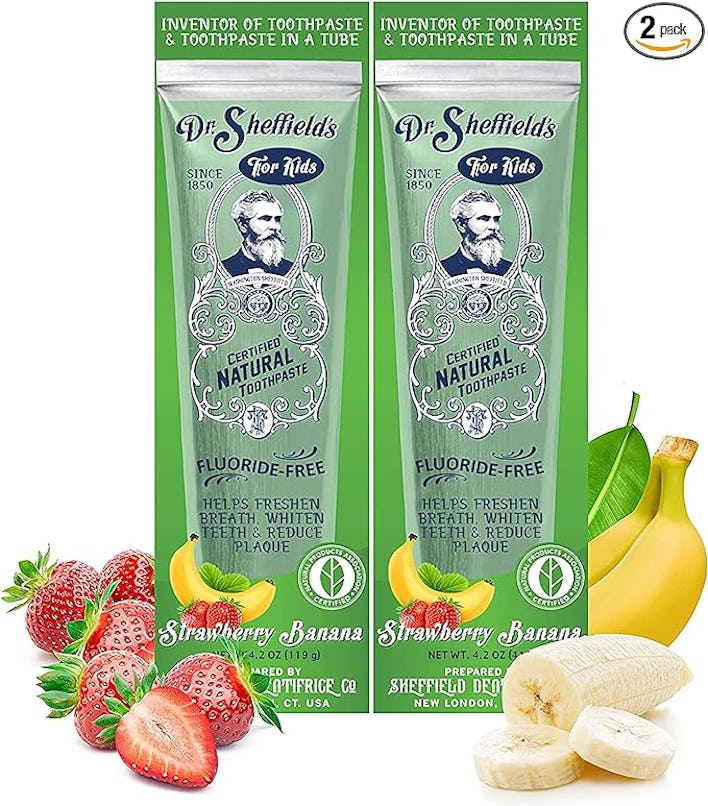 Dr. Sheffield’s Strawberry Banana Natural Toothpaste (2-Pack)