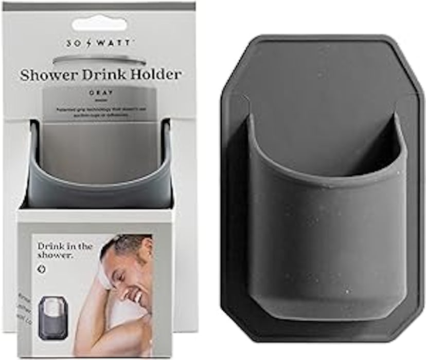 30 Watt Gray Sudski Silicone Beer Holder for The Shower