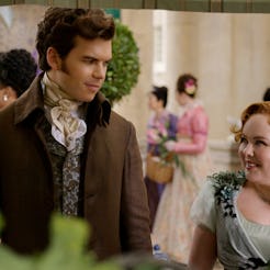 Luke Newton and Nicola Coughlan in 'Bridgerton' Season 3.