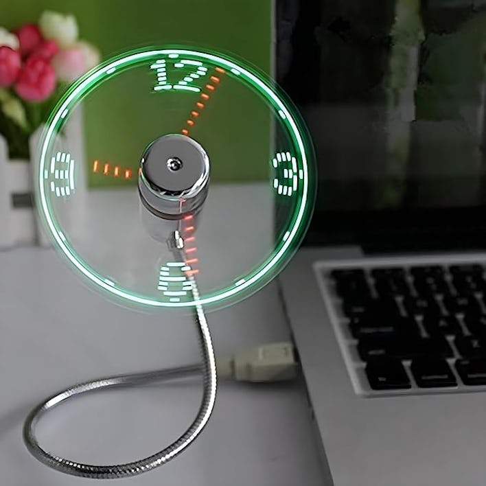 ONXE LED USB Clock Fan