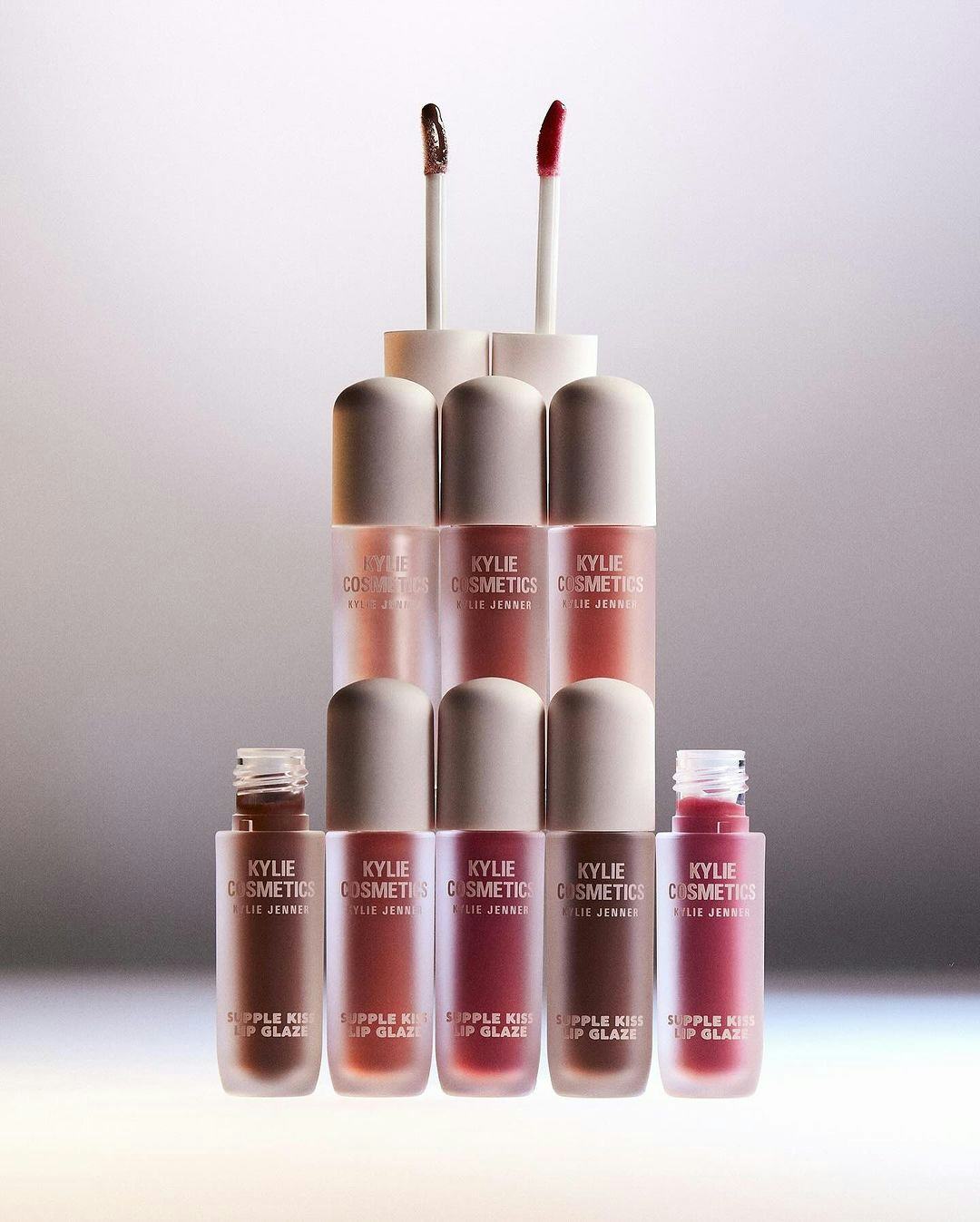 The Kylie Cosmetics Supple Kiss Lip Glazes are available to shop now.