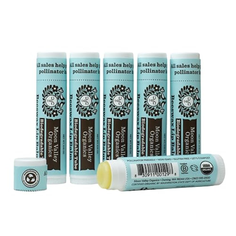 Moon Valley Organics Beeswax Lip Balm (6-Pack)