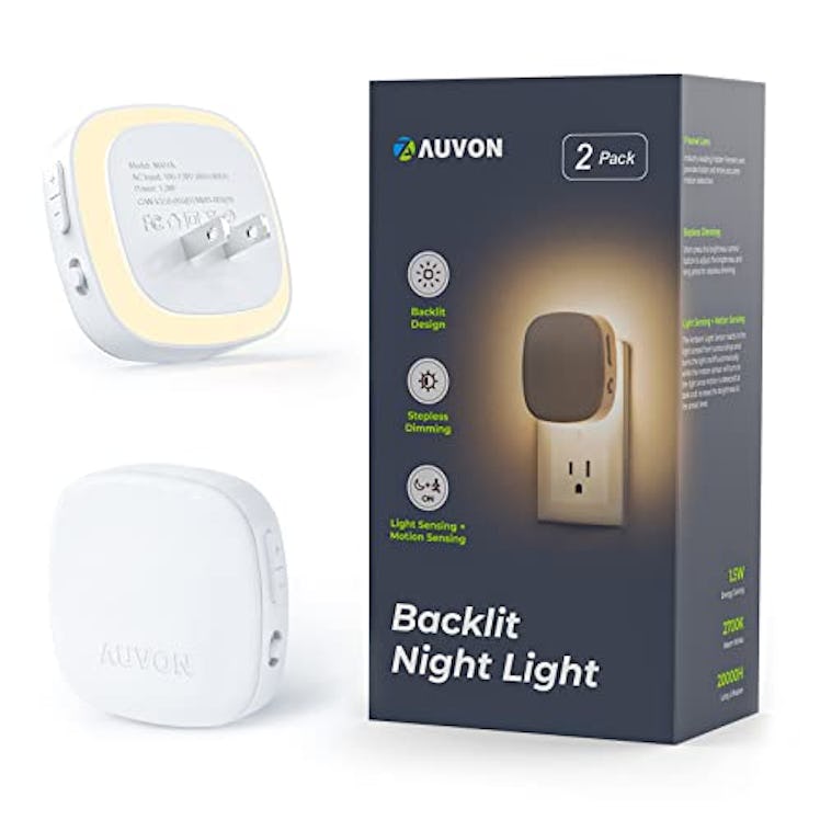 AUVON Plug-in LED Backlit Nigh-Light (2-Pack)