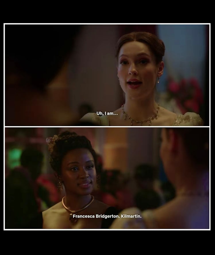 Hannah Dodd and Masali Baduza in 'Bridgerton' Season 3