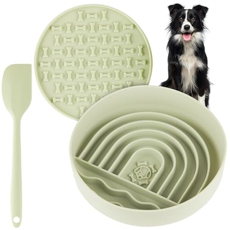 Hertzko Slow Feeder Dog Bowl Set