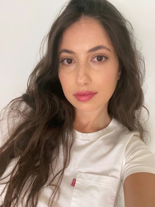 Rebecca Iloulian wearing blush