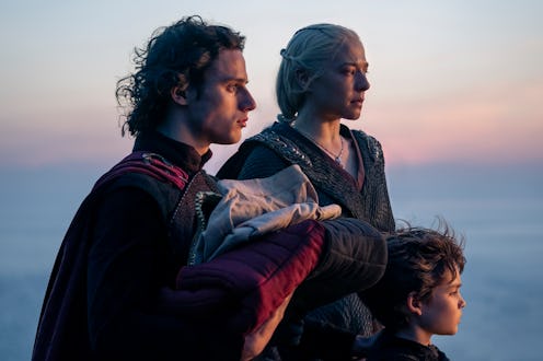 Harry Collett, Emma D’Arcy, Oscar Eskinazi on HOTD Season 2. Photo via HBO