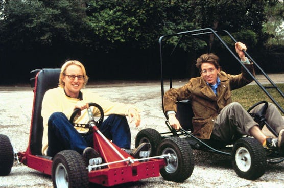 Wes Anderson on the set of ‘Rushmore’ with cowriter Owen Wilson