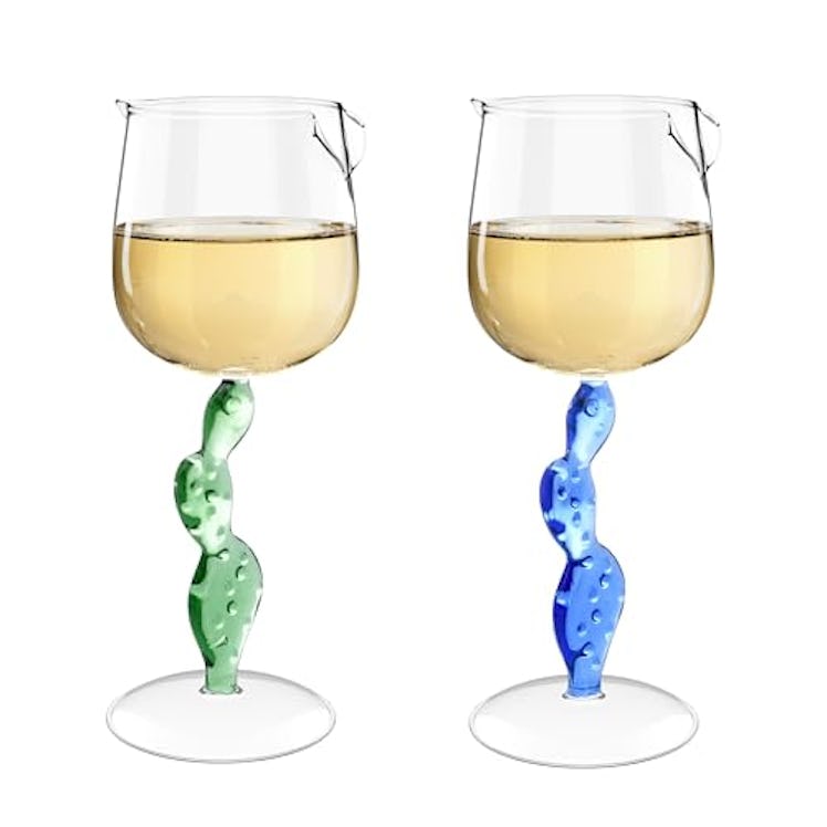 REGAL TRUNK Cactus Wine Glasses (2-Pack)