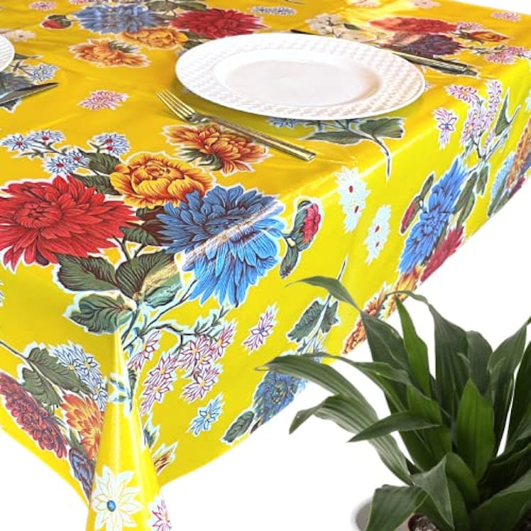 The Fern Trail Mexican Vinyl Oilcloth Tablecloth 