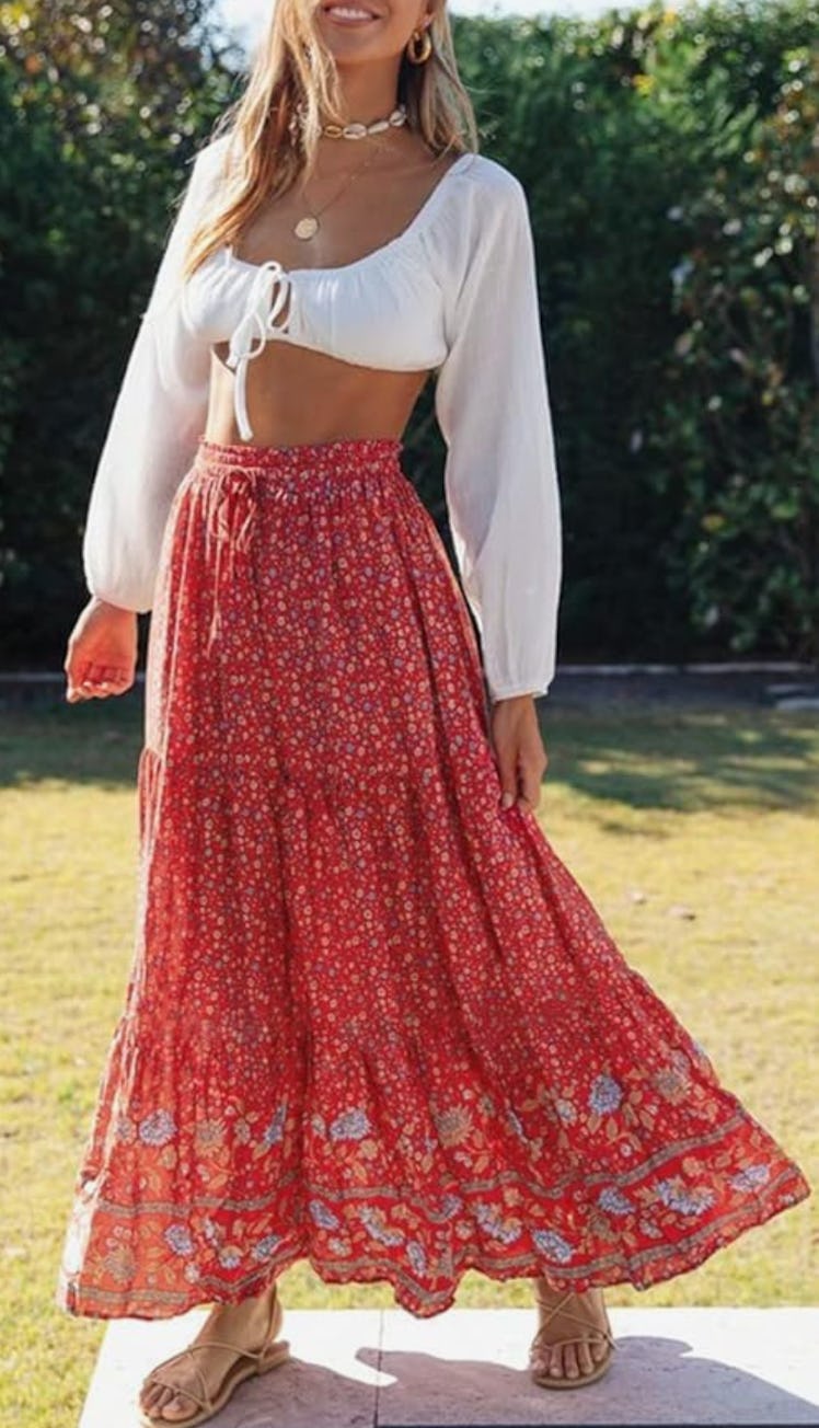 ZESICA A Line Maxi Skirt