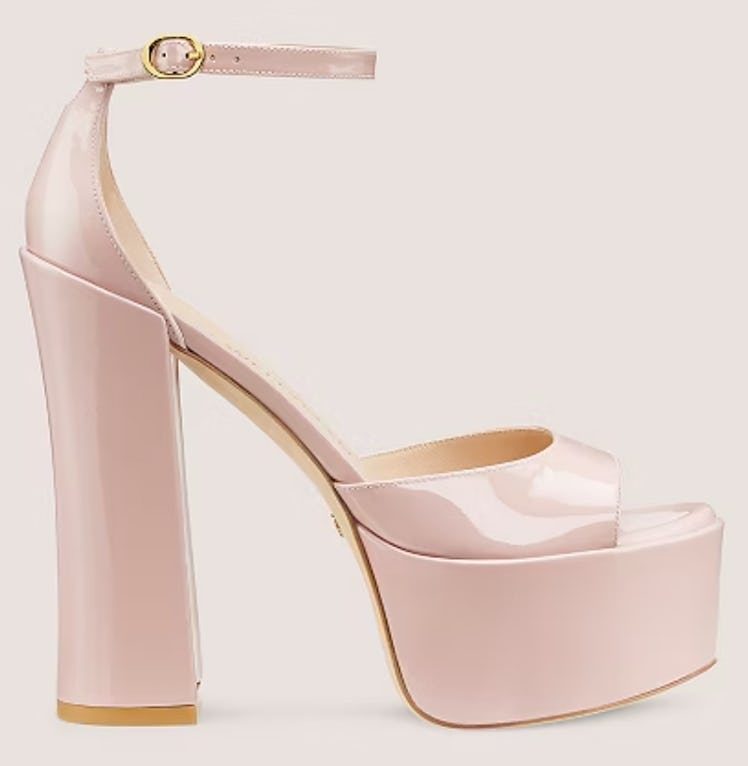pale pink platform sandal