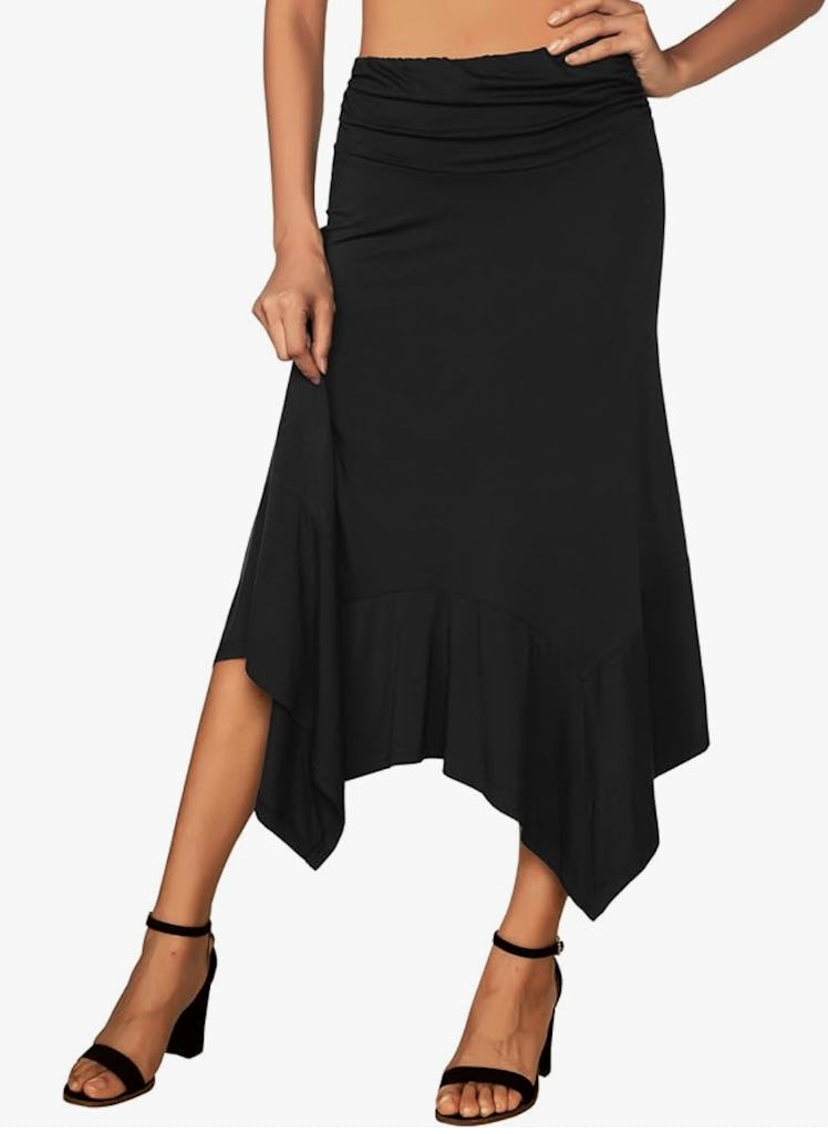 DJT Flowy Handkerchief Midi Skirt