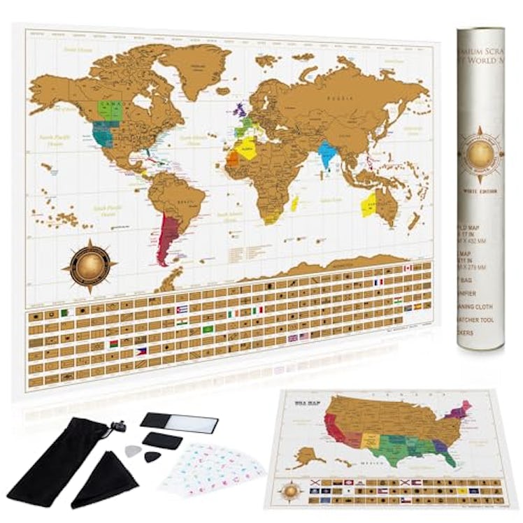  InnovativeMap Scratch Off Map Poster (2 Pieces)