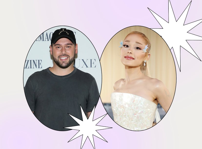 A graphic with two circular portraits of a man wearing a cap and a woman with a high ponytail, both ...