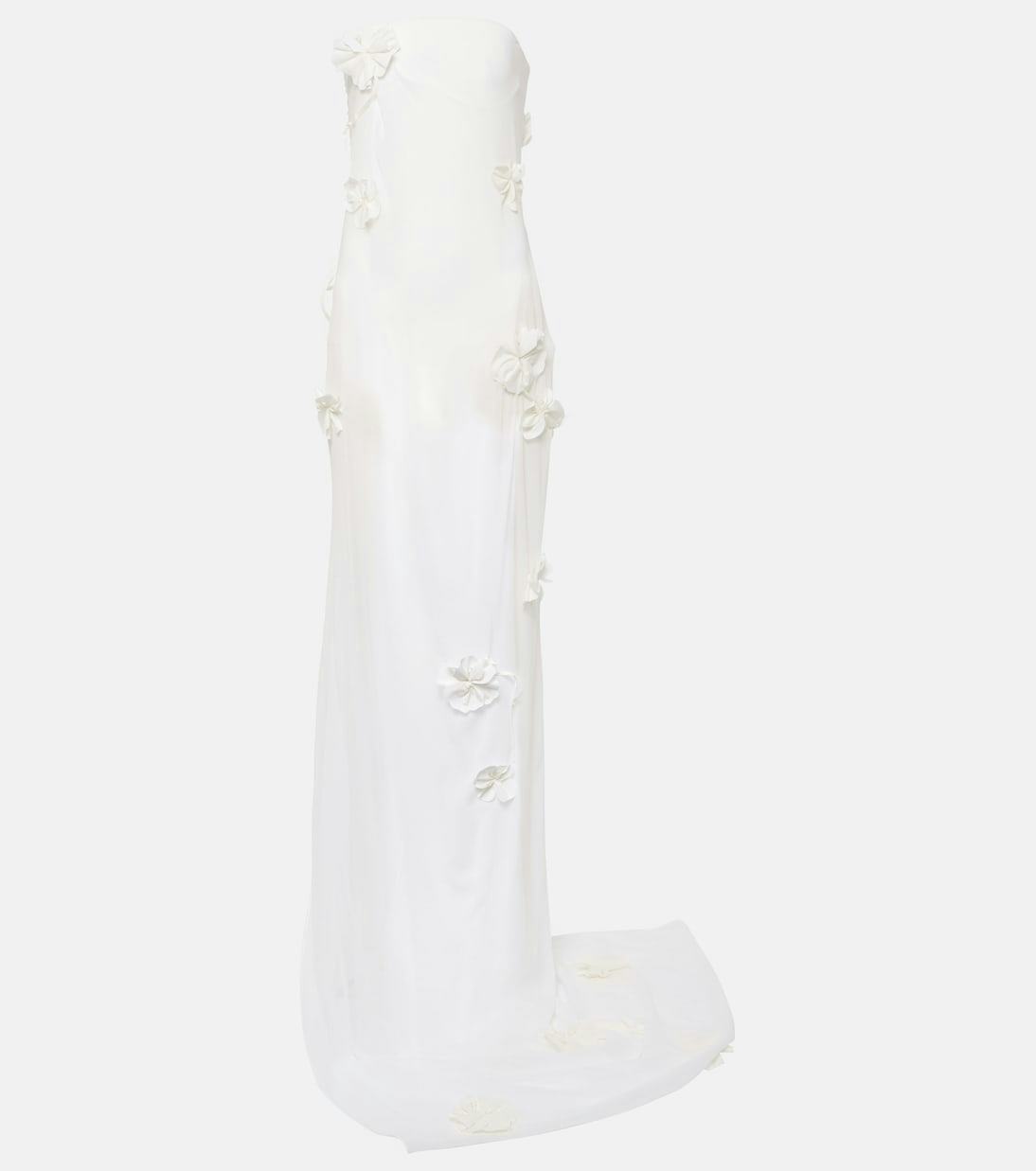 Embroidered Silk-Blend Mousseline Maxi Dress