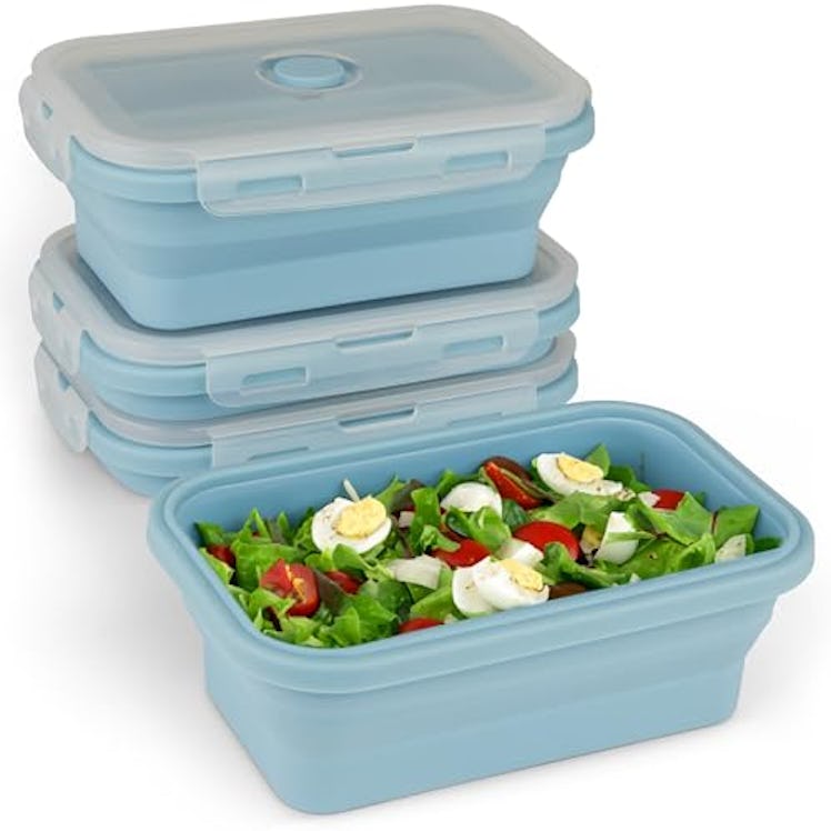 Spacesaver Collapsible Large Food Storage Containers (Set of 4)