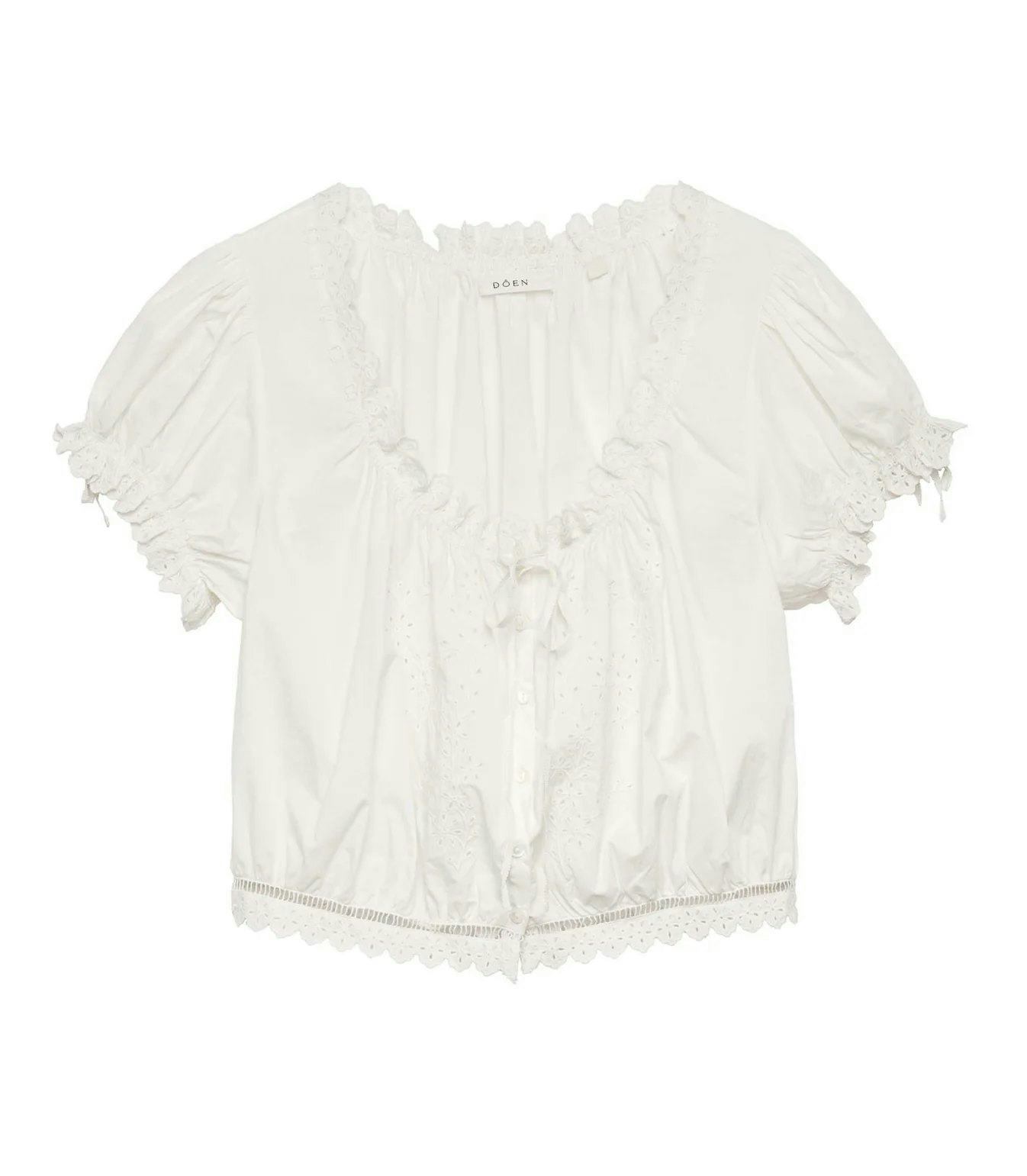 Eaphi VINTAGE LIKE LACE BLOUSE オフホワイト eaphi】VINTAGE LIKE