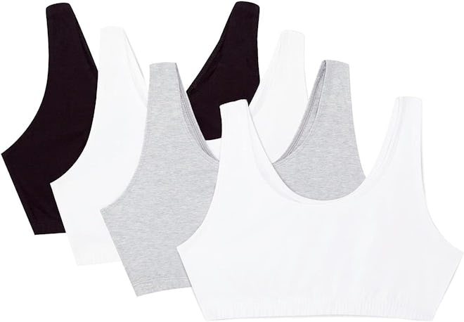 Fruit of the Loom Built Up Tank Style Sports Bras (4-Pack)
