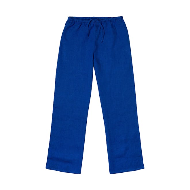 Lazuli Cobalt Blue Linen Trouser