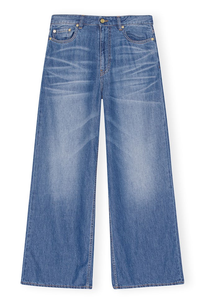 Blue Denim Wide Jeans