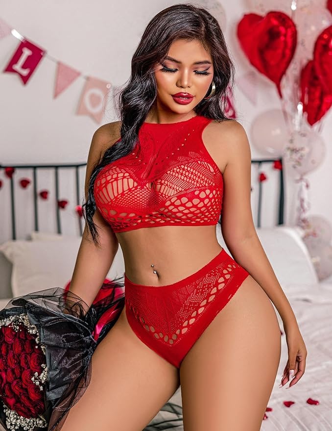 Avidlove Fishnet Lingerie Set (2 Pieces)