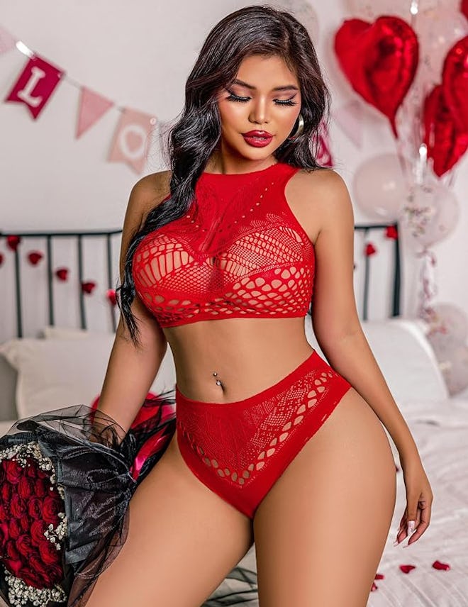 Avidlove Fishnet Lingerie Set (2 Pieces)