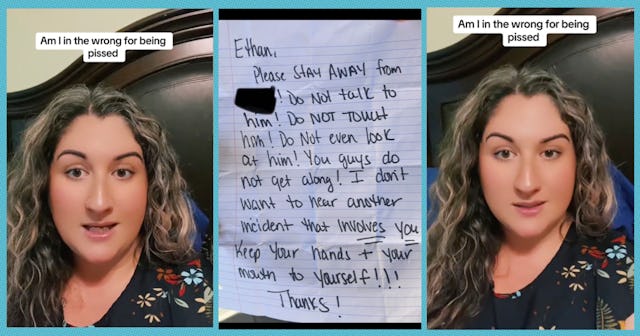 What would you do if your child received an intense and ominous note from another parent?