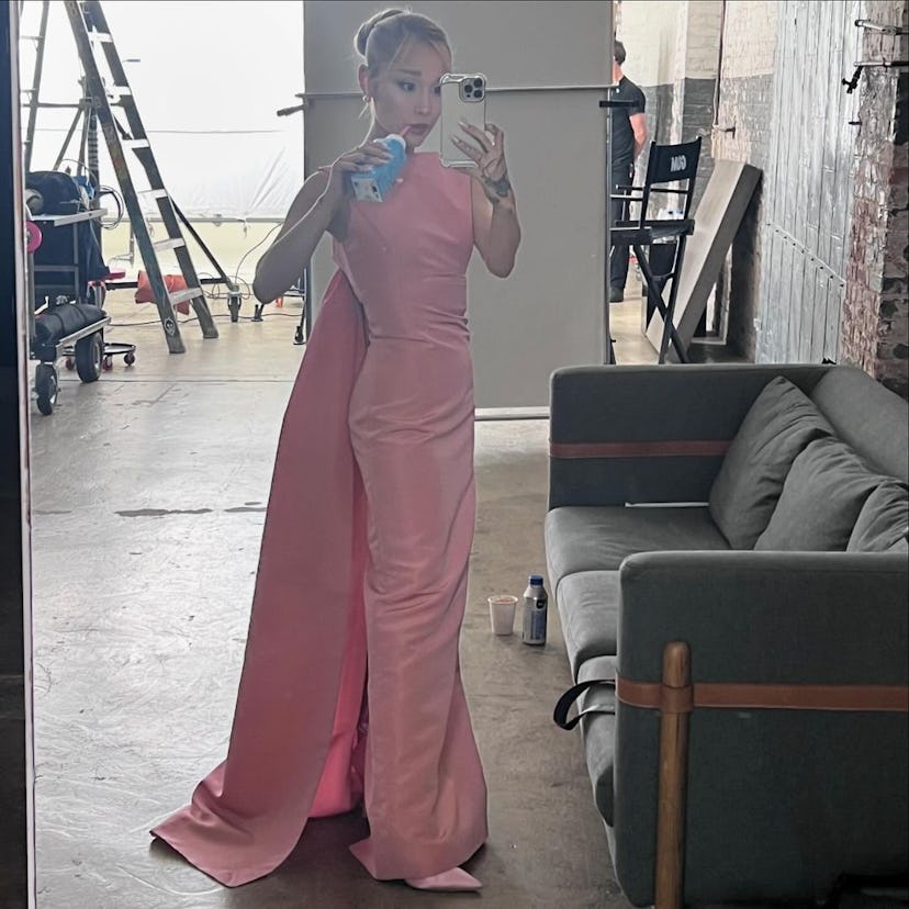Ariana grande pink dress