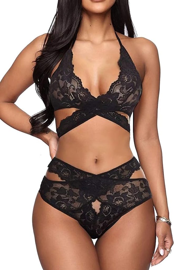 Donnalla Lace Bra And Panty Set (2 Pieces)