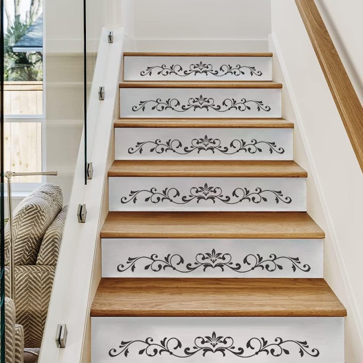 IARTTOP Minimalist Vine Stair Stickers (12 Pieces)