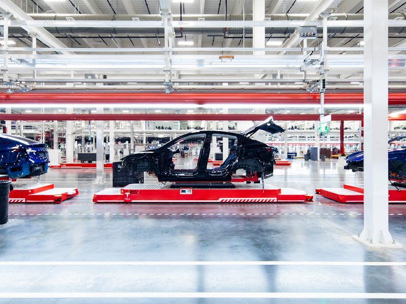 Tesla Gigfactory manfacturing line in Texas