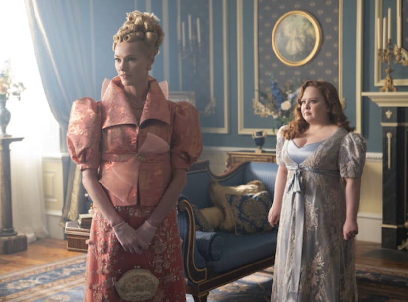 Cressida Cowper and Penelope Featherington in 'Bridgerton' Season 3