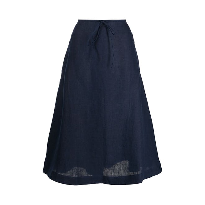 Sol Organic Linen Midi Skirt