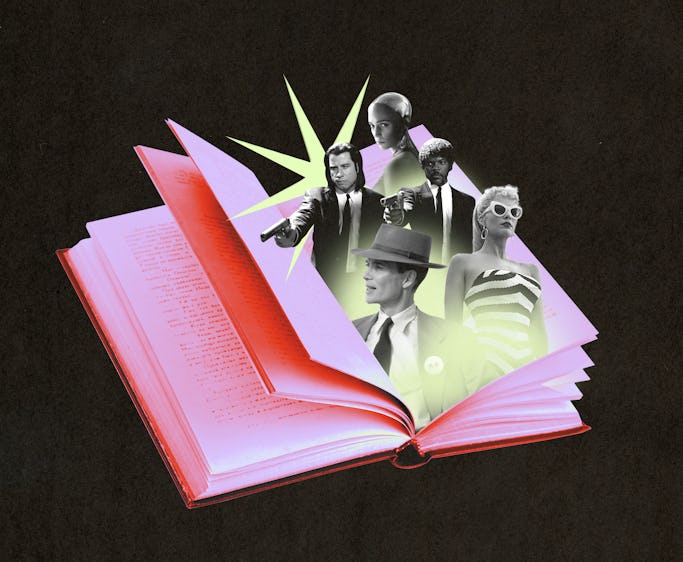 Collage of diverse historical figures emerging from an open book, set against a black background.